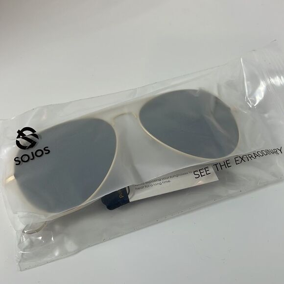 NIB SOJOS Classic Aviator Polarized Retro Style Sunglasses, Gold/Green - Picture 7 of 11